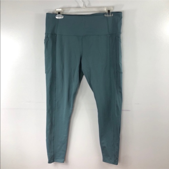 Teal Yoga Leggings w/ Pockets - Picture 6 of 6